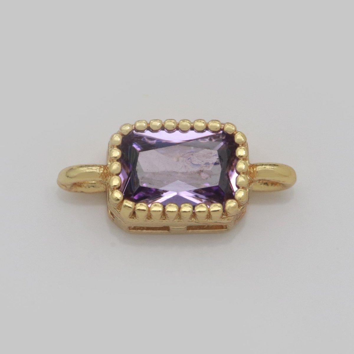 Mini rectangle Charm Connector Cubic Cz Colorful Link Connector for Necklace Bracelet Earring Supply F-916~F-923 - DLUXCA