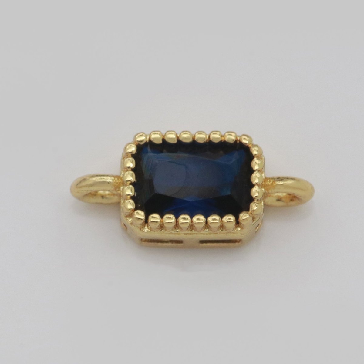 Mini rectangle Charm Connector Cubic Cz Colorful Link Connector for Necklace Bracelet Earring Supply F-916~F-923 - DLUXCA