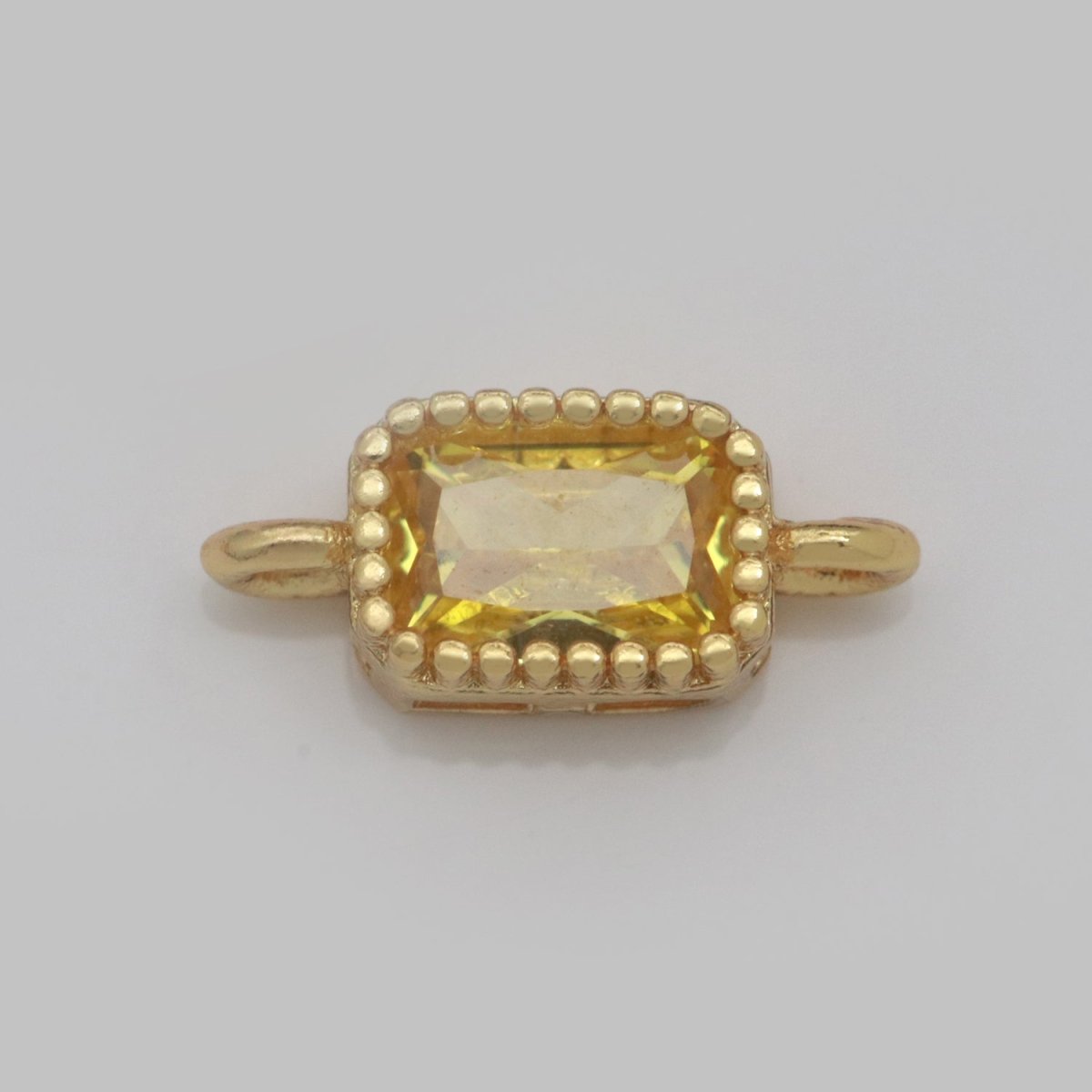 Mini rectangle Charm Connector Cubic Cz Colorful Link Connector for Necklace Bracelet Earring Supply F-916~F-923 - DLUXCA