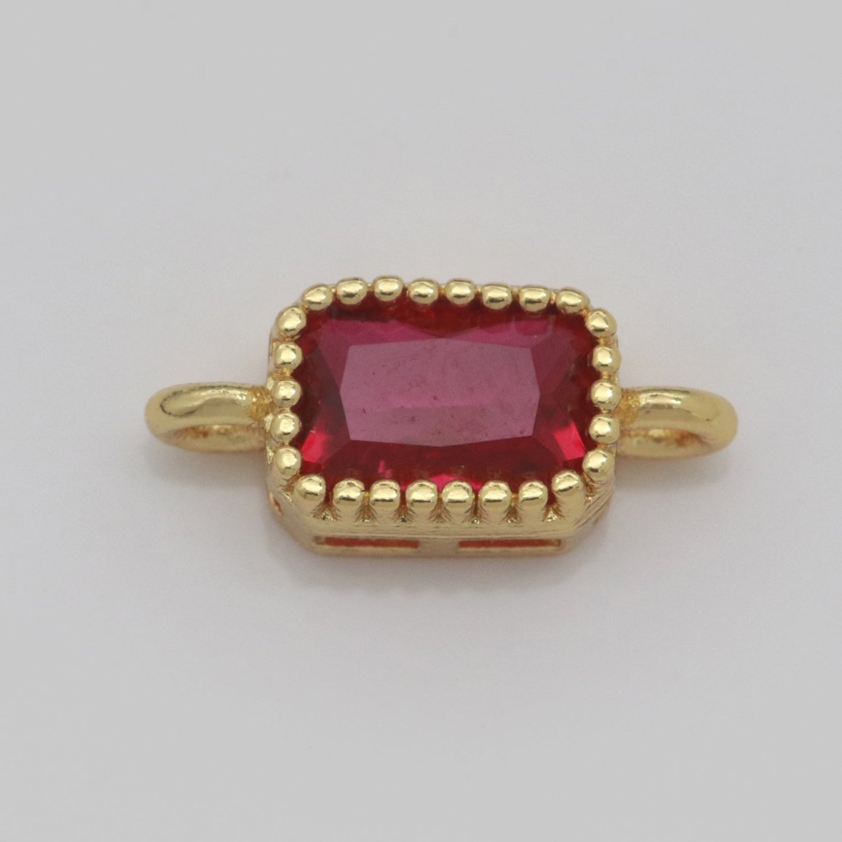 Mini rectangle Charm Connector Cubic Cz Colorful Link Connector for Necklace Bracelet Earring Supply F-916~F-923 - DLUXCA