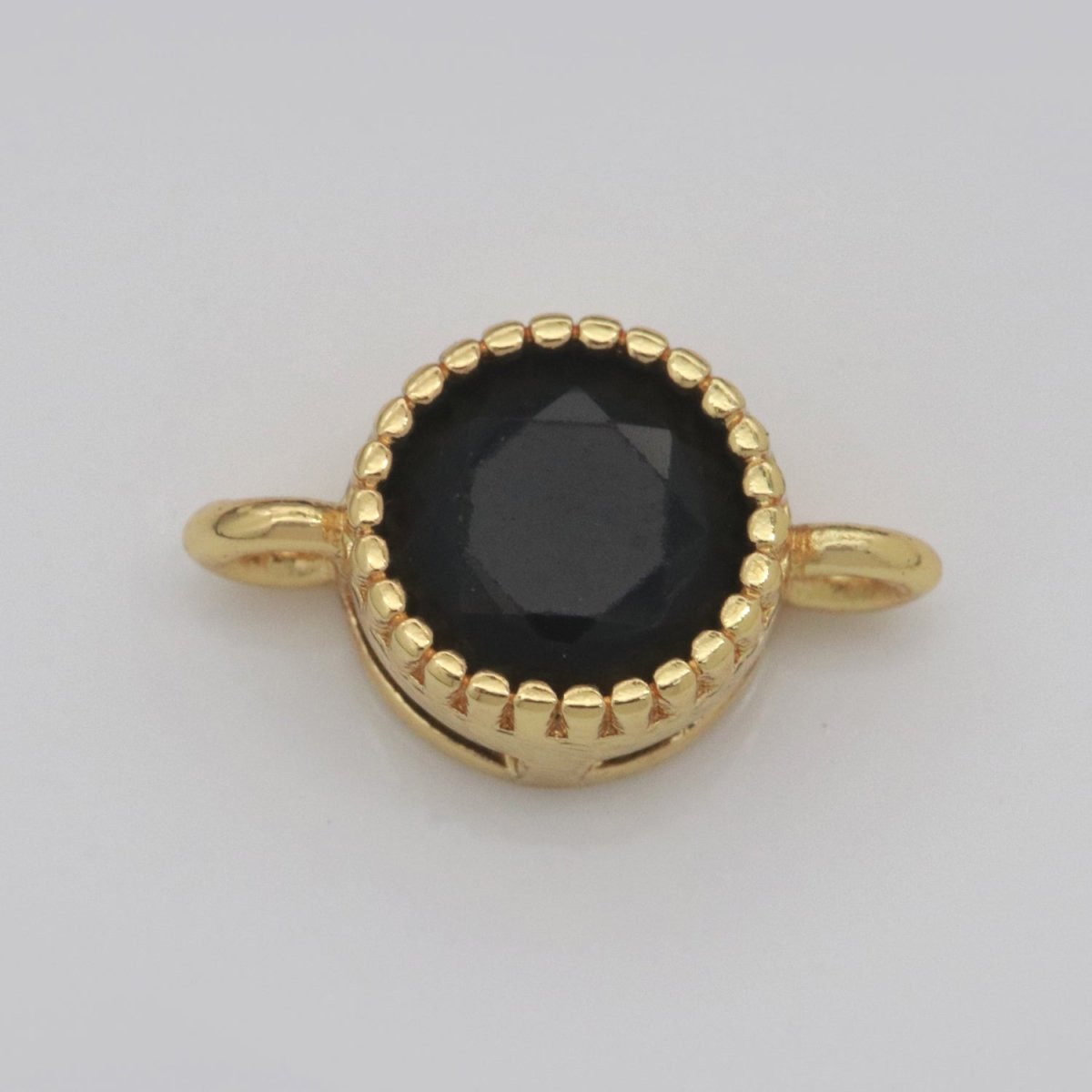 Mini Round Charm Connector Cubic Circle Cz Colorful Link Connector for Necklace Bracelet Earring Supply N-001 - N-008 - DLUXCA