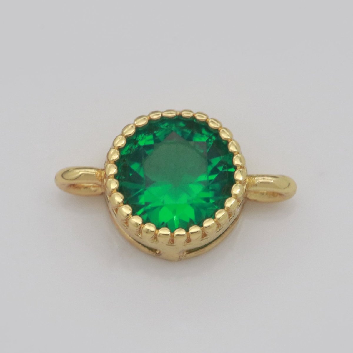 Mini Round Charm Connector Cubic Circle Cz Colorful Link Connector for Necklace Bracelet Earring Supply N-001 - N-008 - DLUXCA