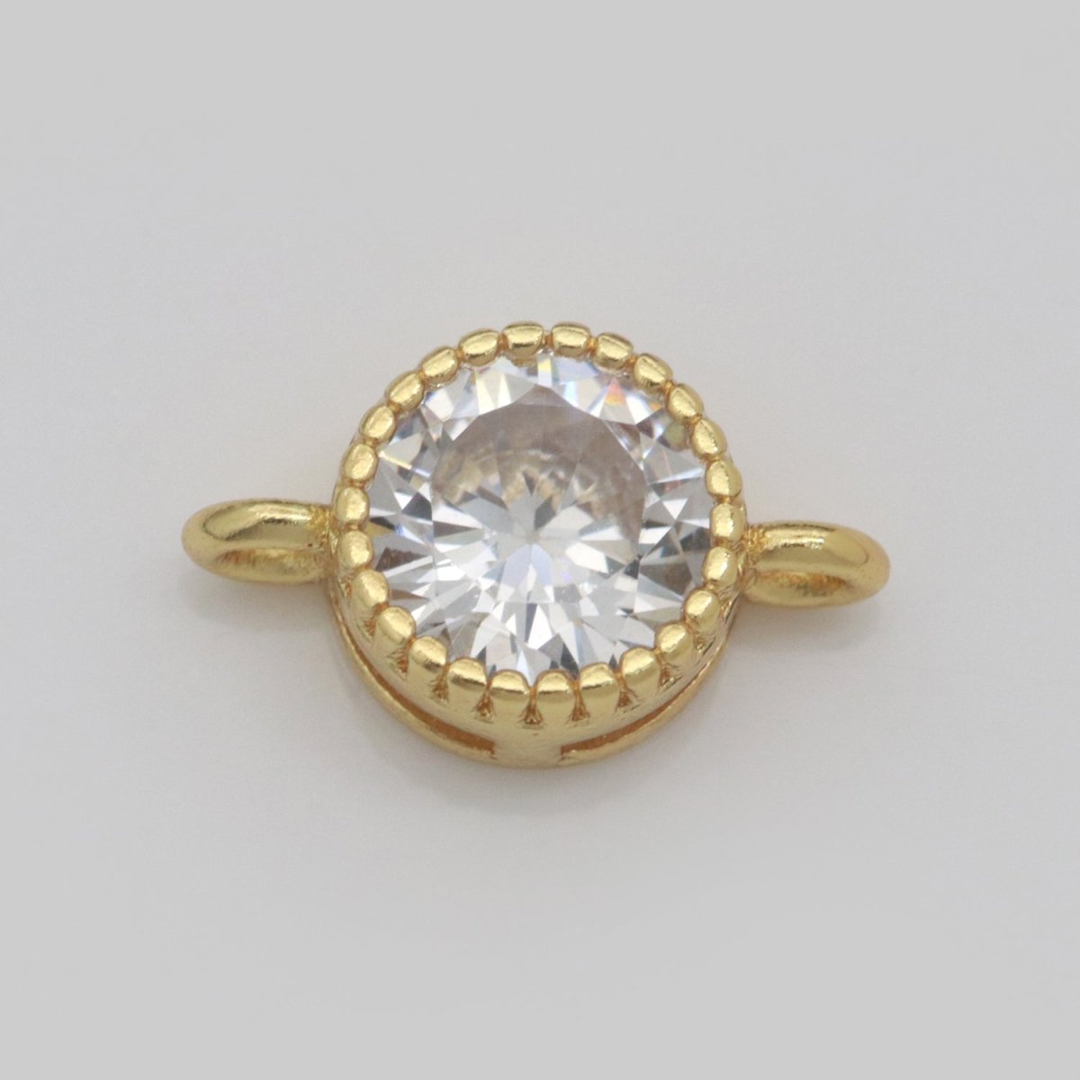 Mini Round Charm Connector Cubic Circle Cz Colorful Link Connector for Necklace Bracelet Earring Supply N-001 - N-008 - DLUXCA