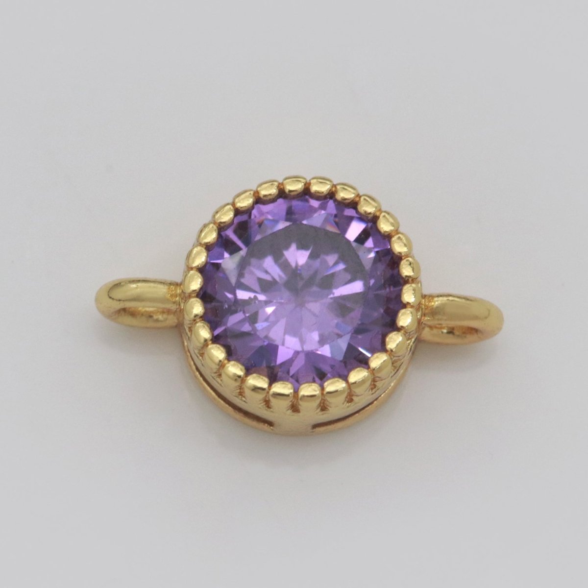 Mini Round Charm Connector Cubic Circle Cz Colorful Link Connector for Necklace Bracelet Earring Supply N-001 - N-008 - DLUXCA