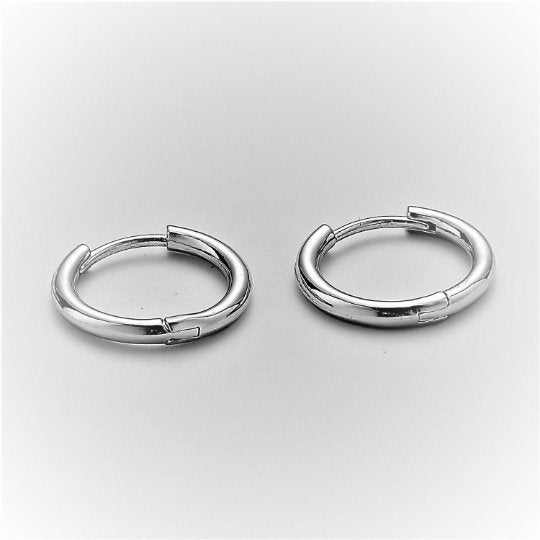 Mini Round hoop earrings, 18mm, 14K gold plated brass, Nickel free, Earrings making, Simple Round hoop 1 pair hoops Q-493 Q-495 Q-496 - DLUXCA