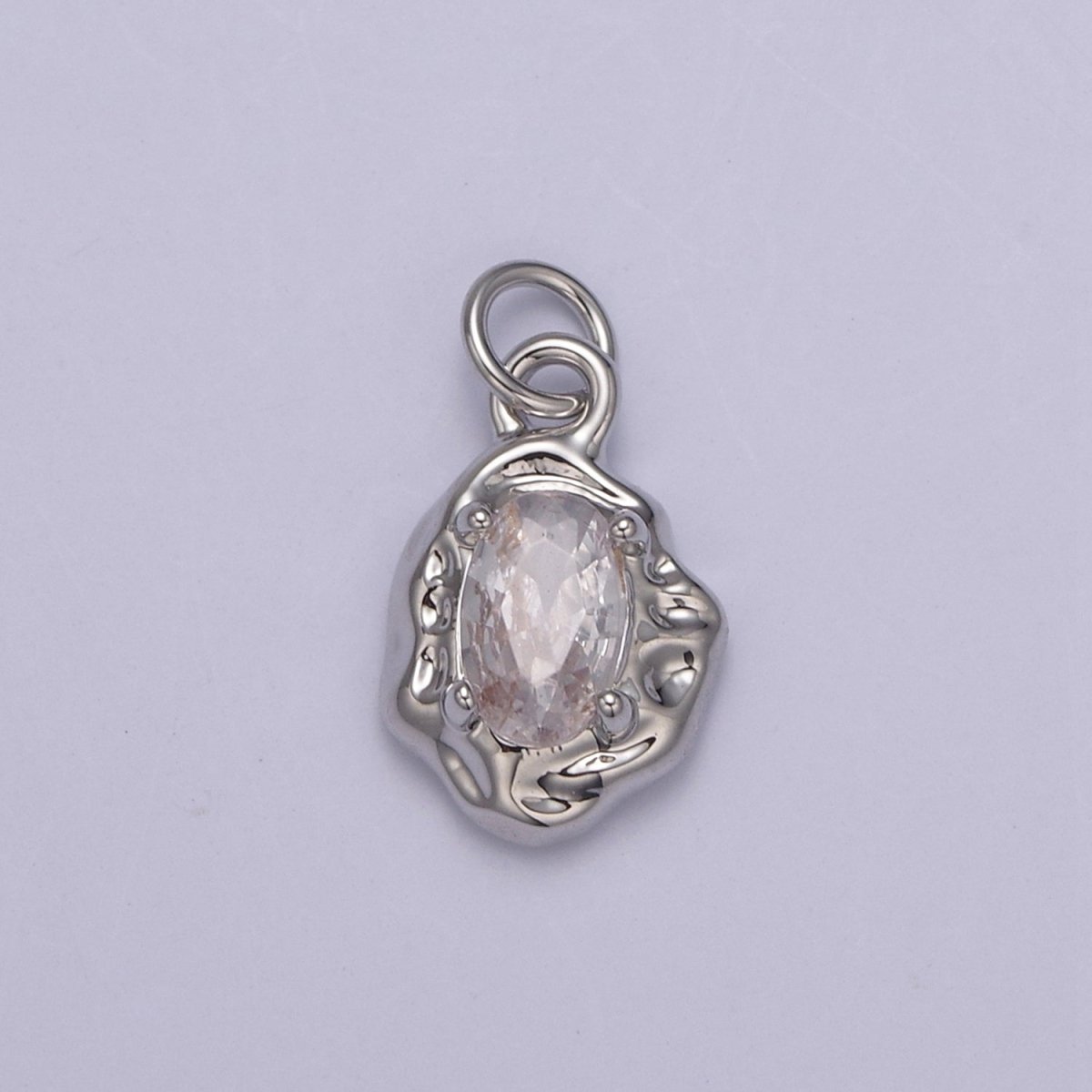 Mini Rustic Charm with Colorful Cubic Zirconia Stone for Add on Charm in 14k gold Filled for Jewelry Supply N-715 - N-724 N-878 - N-880 - DLUXCA