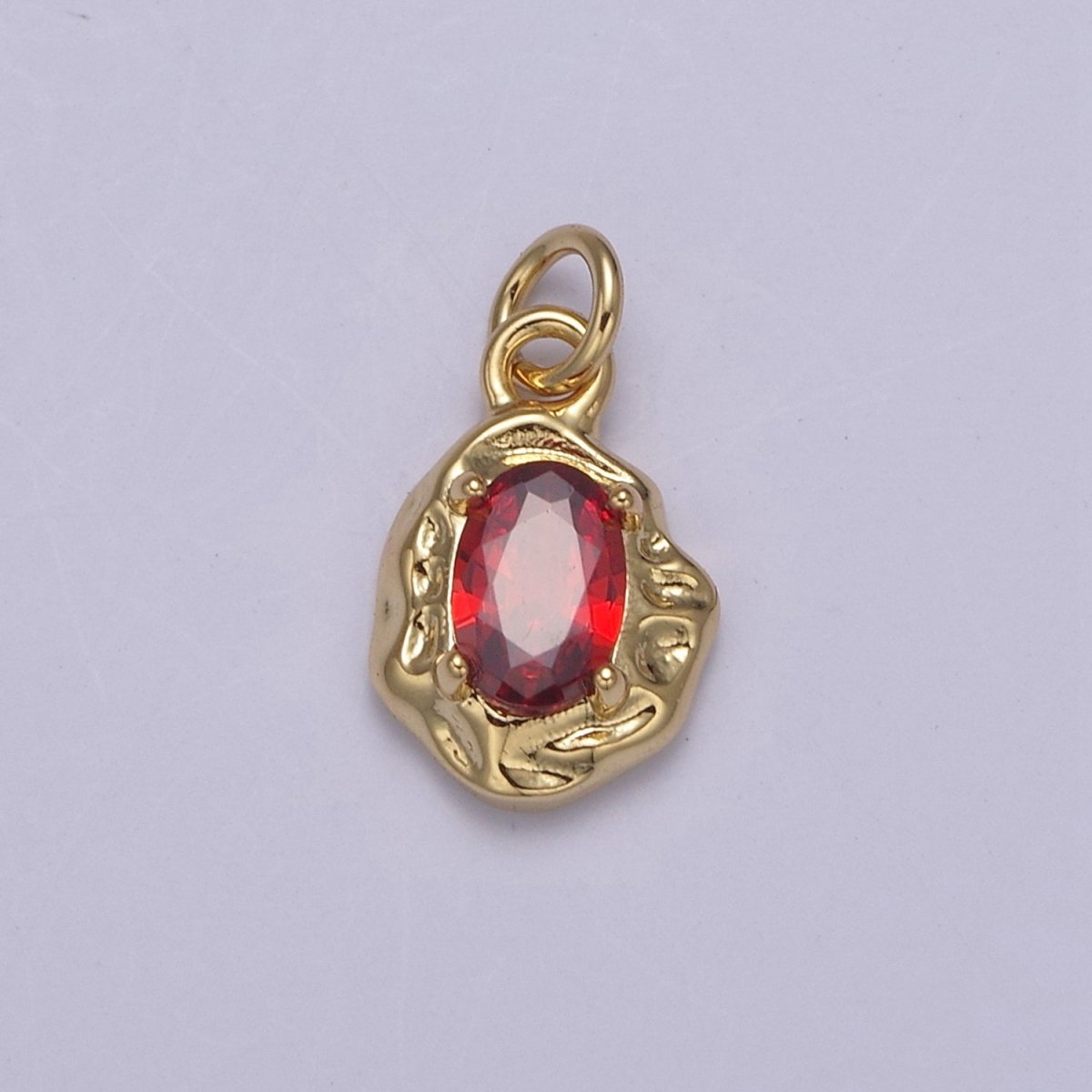 Mini Rustic Charm with Colorful Cubic Zirconia Stone for Add on Charm in 14k gold Filled for Jewelry Supply N-715 - N-724 N-878 - N-880 - DLUXCA