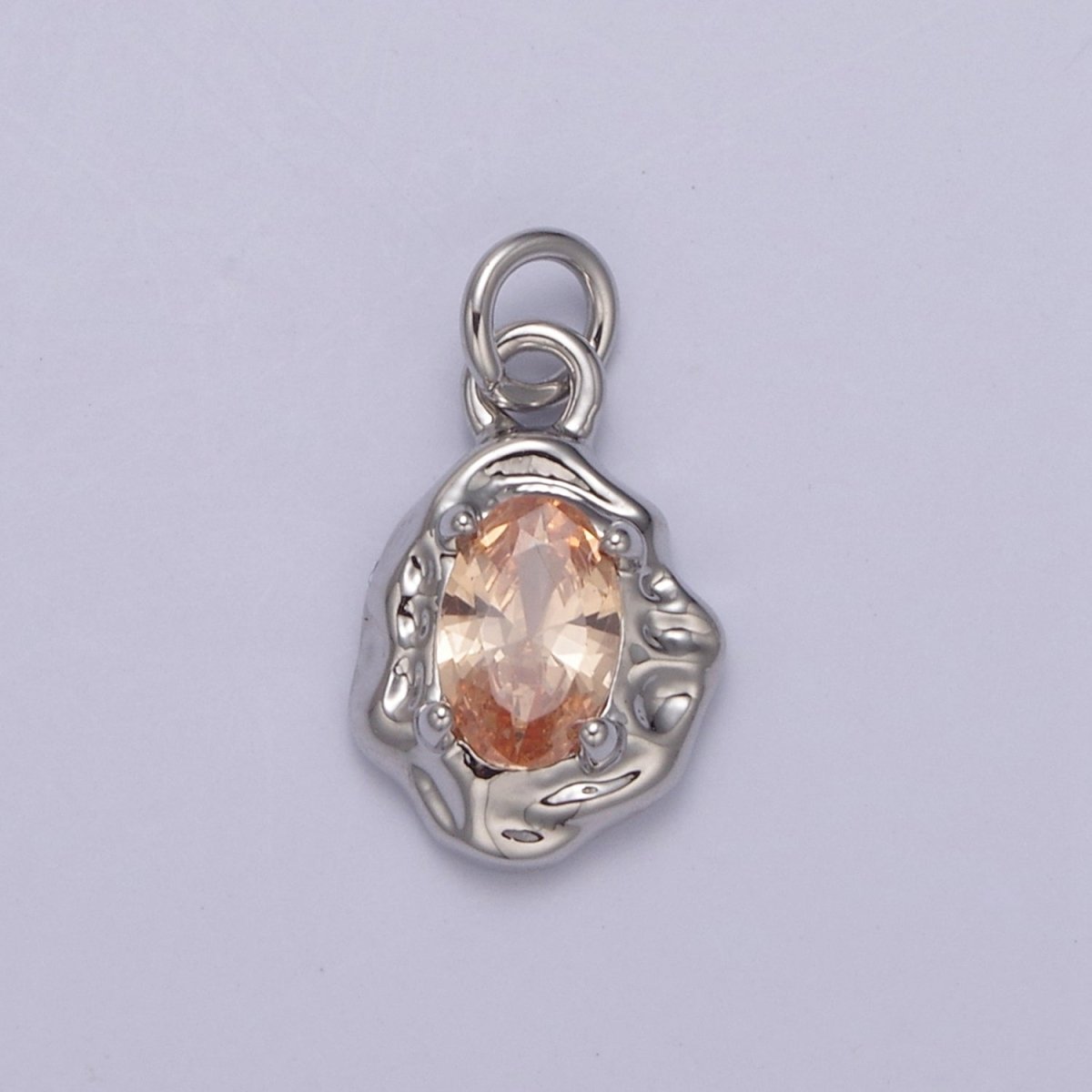 Mini Rustic Charm with Colorful Cubic Zirconia Stone for Add on Charm in 14k gold Filled for Jewelry Supply N-715 - N-724 N-878 - N-880 - DLUXCA