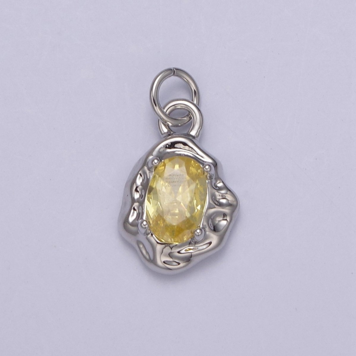Mini Rustic Charm with Colorful Cubic Zirconia Stone for Add on Charm in 14k gold Filled for Jewelry Supply N-715 - N-724 N-878 - N-880 - DLUXCA