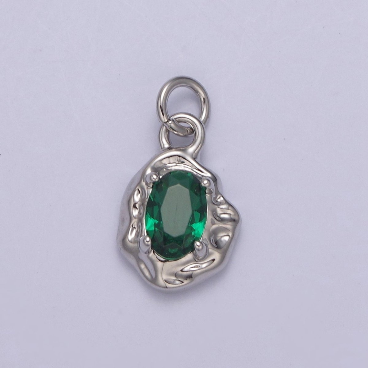 Mini Rustic Charm with Colorful Cubic Zirconia Stone for Add on Charm in 14k gold Filled for Jewelry Supply N-715 - N-724 N-878 - N-880 - DLUXCA