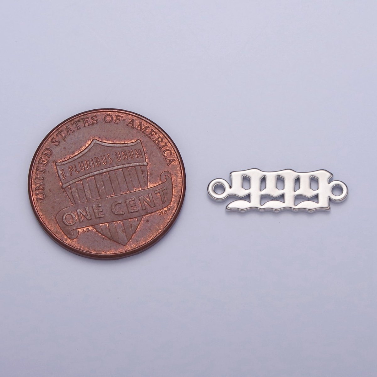 Mini Silver Angel Number Charm Connector Lucky Number for Necklace Bracelet Component G-847~G-855 - DLUXCA