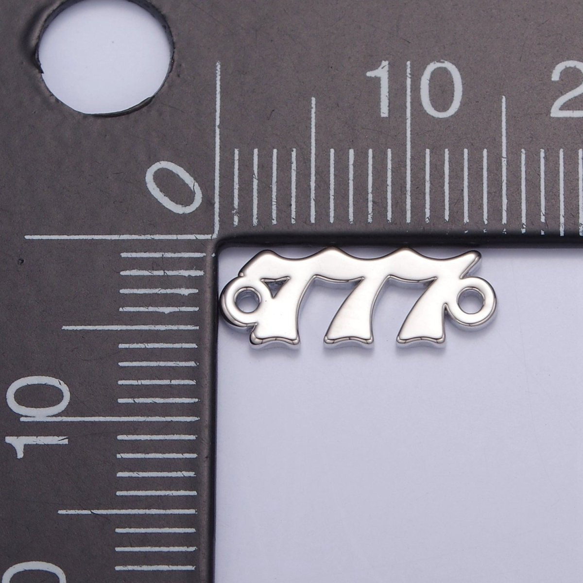Mini Silver Angel Number Charm Connector Lucky Number for Necklace Bracelet Component G-847~G-855 - DLUXCA