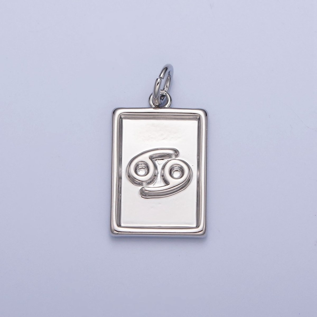 Mini Silver Tag Zodiac Charm Dainty Astrological Zodiac Signs Add on Charm W-216~W-227 - DLUXCA