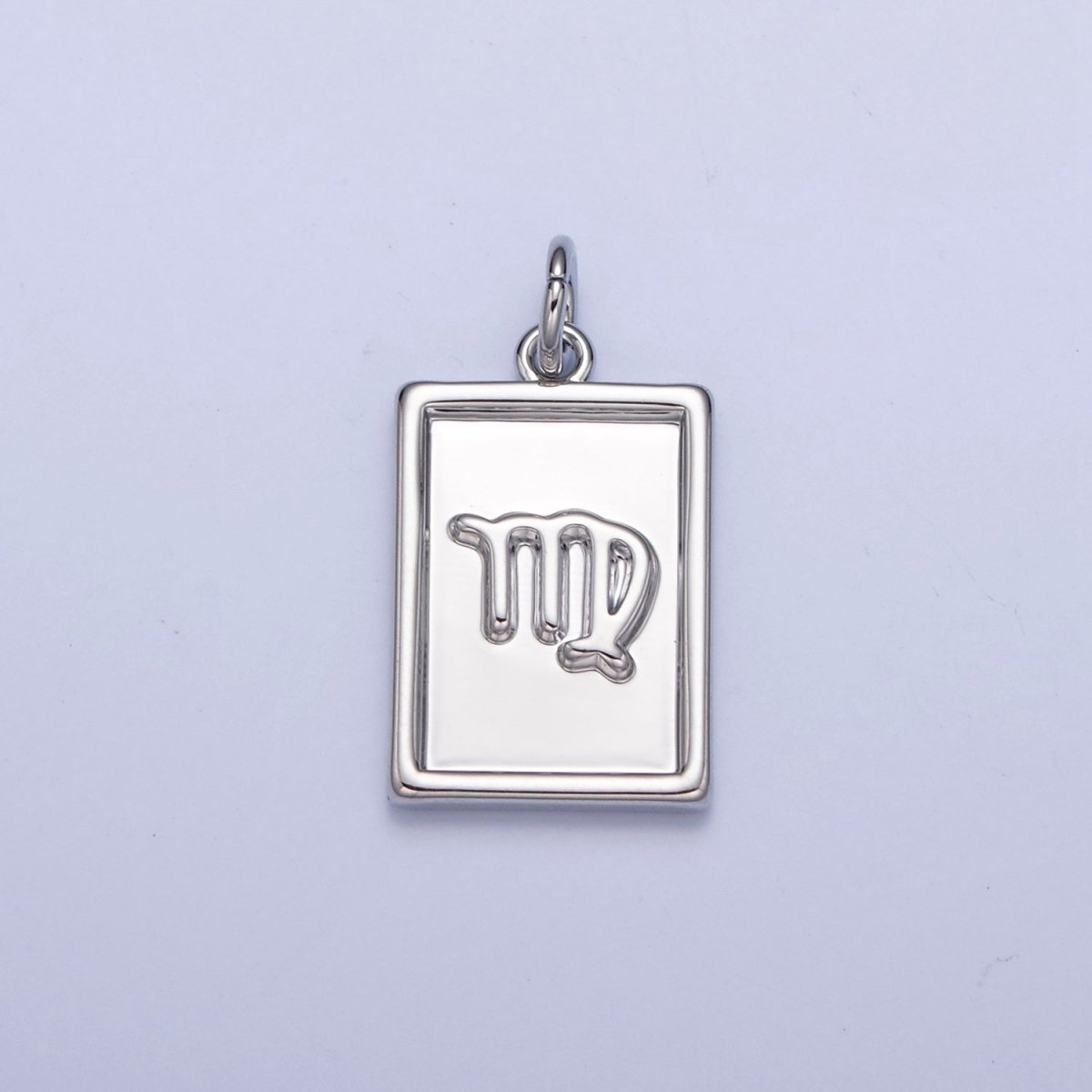 Mini Silver Tag Zodiac Charm Dainty Astrological Zodiac Signs Add on Charm W-216~W-227 - DLUXCA