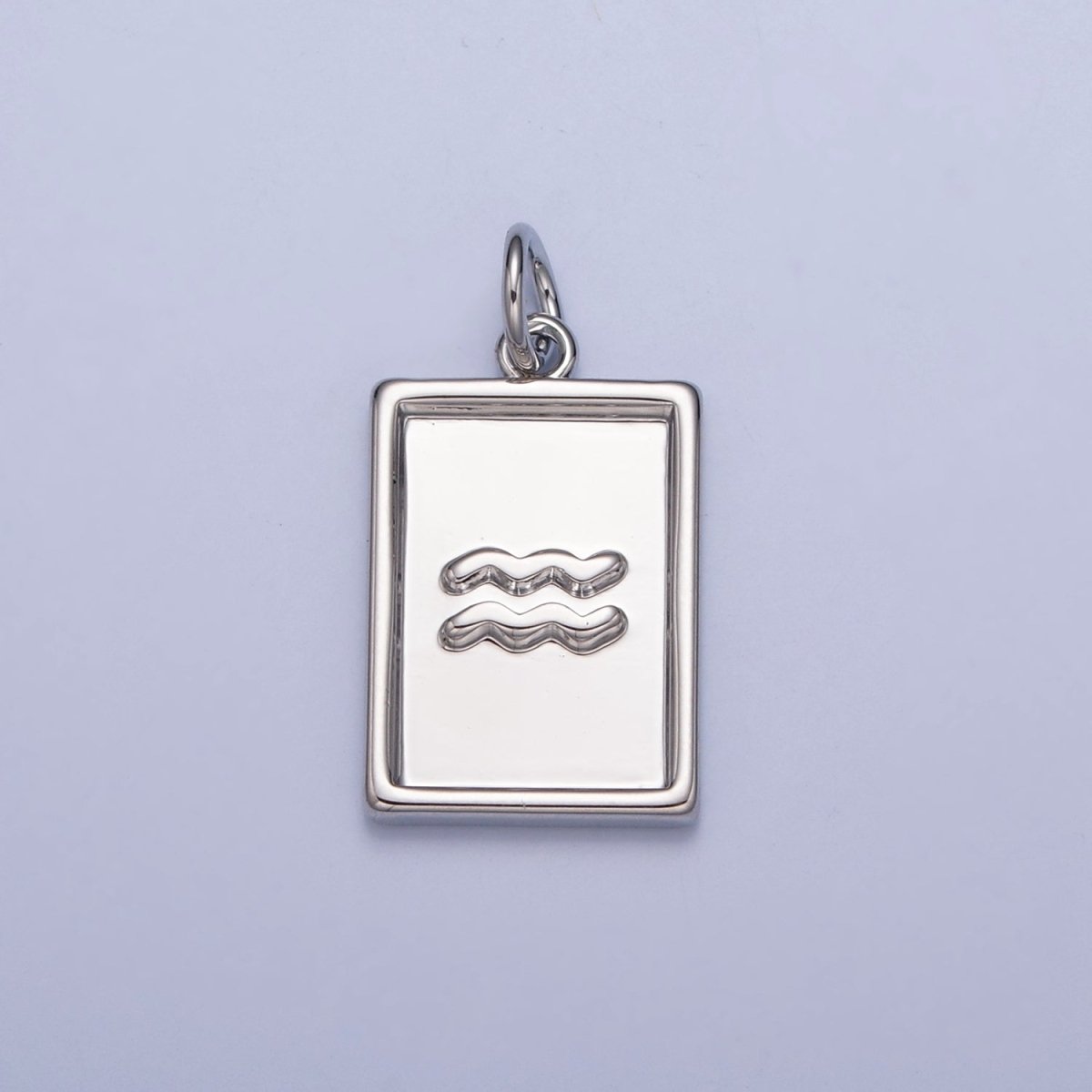Mini Silver Tag Zodiac Charm Dainty Astrological Zodiac Signs Add on Charm W-216~W-227 - DLUXCA