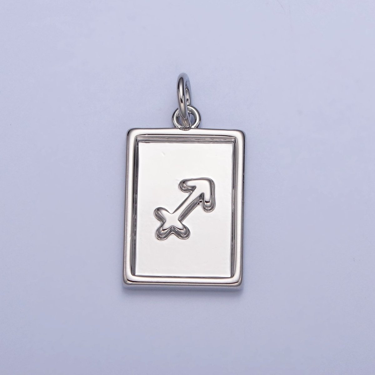 Mini Silver Tag Zodiac Charm Dainty Astrological Zodiac Signs Add on Charm W-216~W-227 - DLUXCA