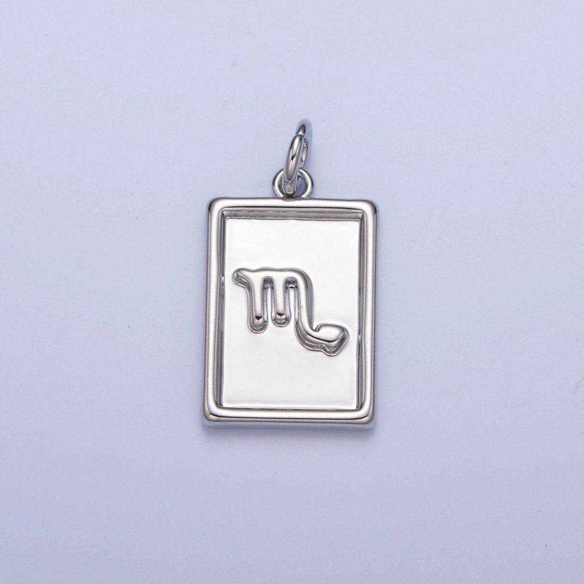 Mini Silver Tag Zodiac Charm Dainty Astrological Zodiac Signs Add on Charm W-216~W-227 - DLUXCA