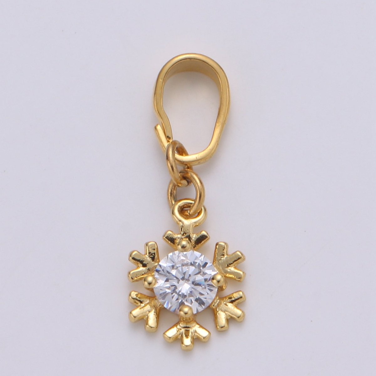 Mini Snow Flake Charm Pendant Winter Wonderland Inspired J-230 - DLUXCA