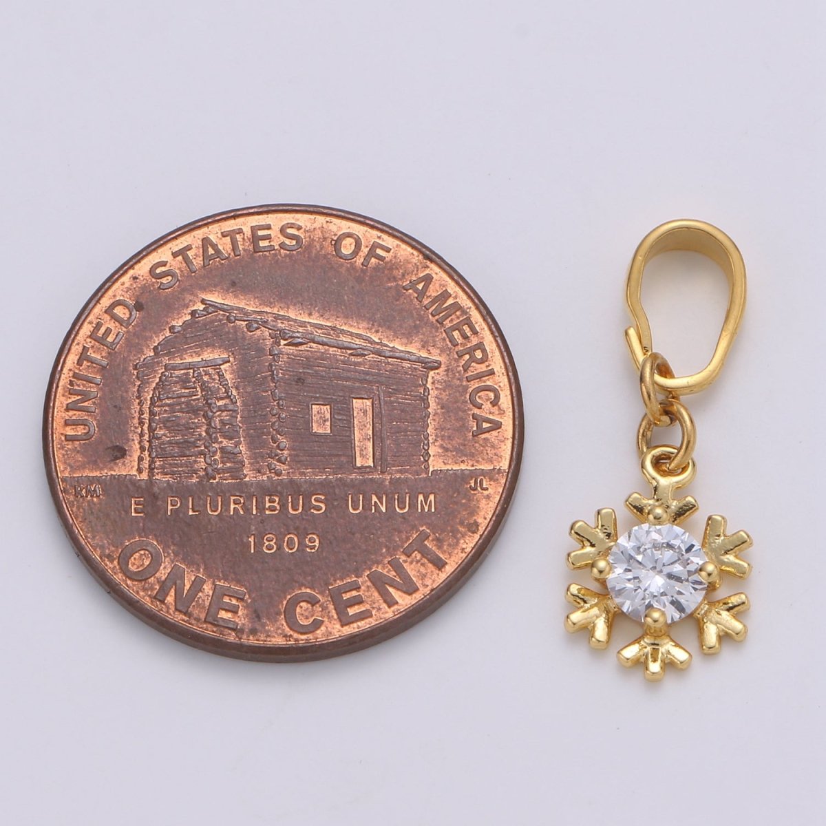 Mini Snow Flake Charm Pendant Winter Wonderland Inspired J-230 - DLUXCA