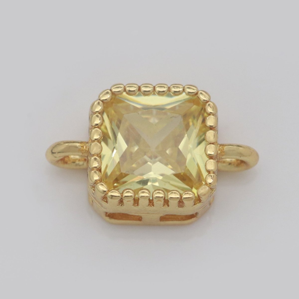 Mini Square Charm Connector Cubic Love Cz Colorful Link Connector for Necklace Bracelet Earring Supply N-025 - N-032 - DLUXCA