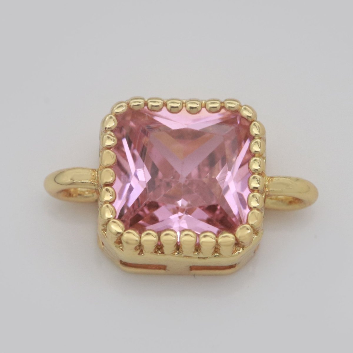 Mini Square Charm Connector Cubic Love Cz Colorful Link Connector for Necklace Bracelet Earring Supply N-025 - N-032 - DLUXCA