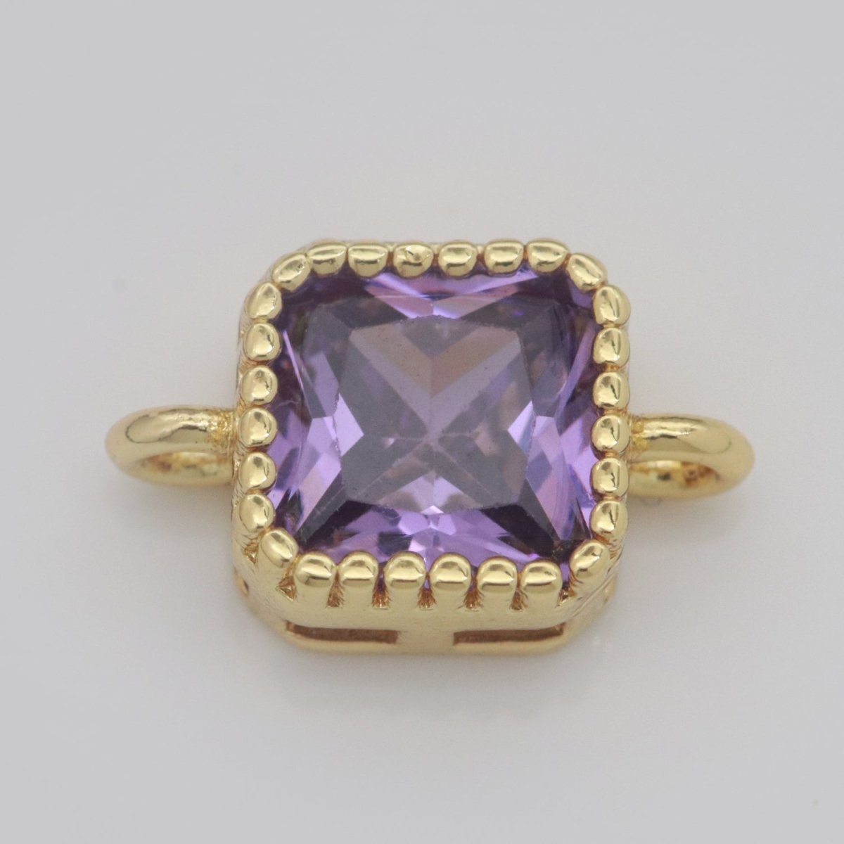 Mini Square Charm Connector Cubic Love Cz Colorful Link Connector for Necklace Bracelet Earring Supply N-025 - N-032 - DLUXCA