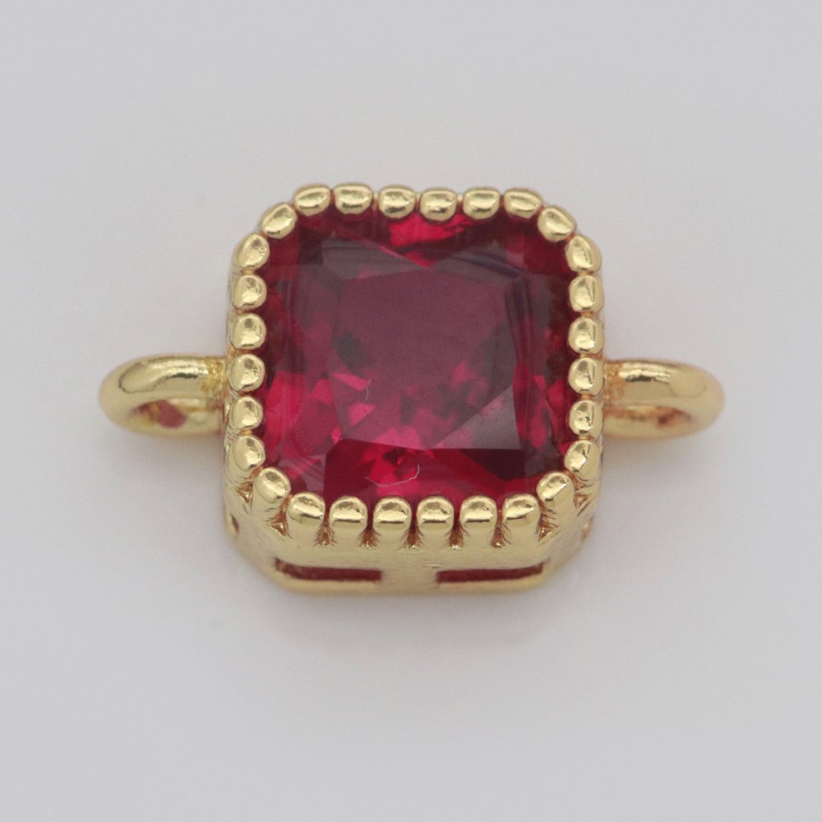 Mini Square Charm Connector Cubic Love Cz Colorful Link Connector for Necklace Bracelet Earring Supply N-025 - N-032 - DLUXCA