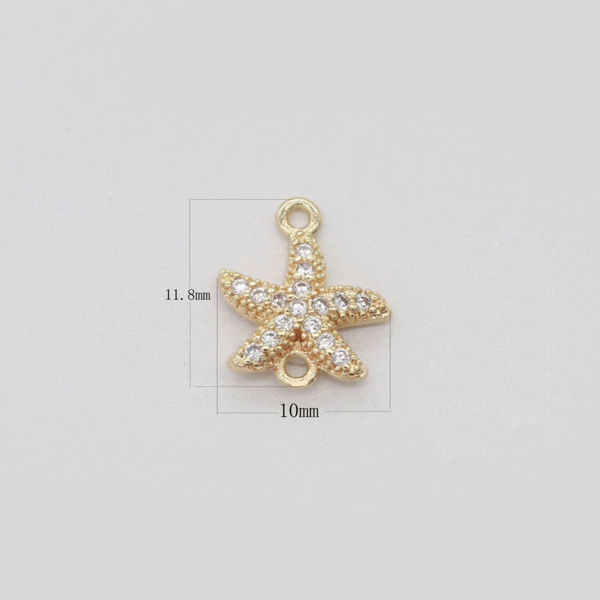 Mini Star Fish Charm Connector for Bracelet Earring Necklace Link Connector F-834 - DLUXCA