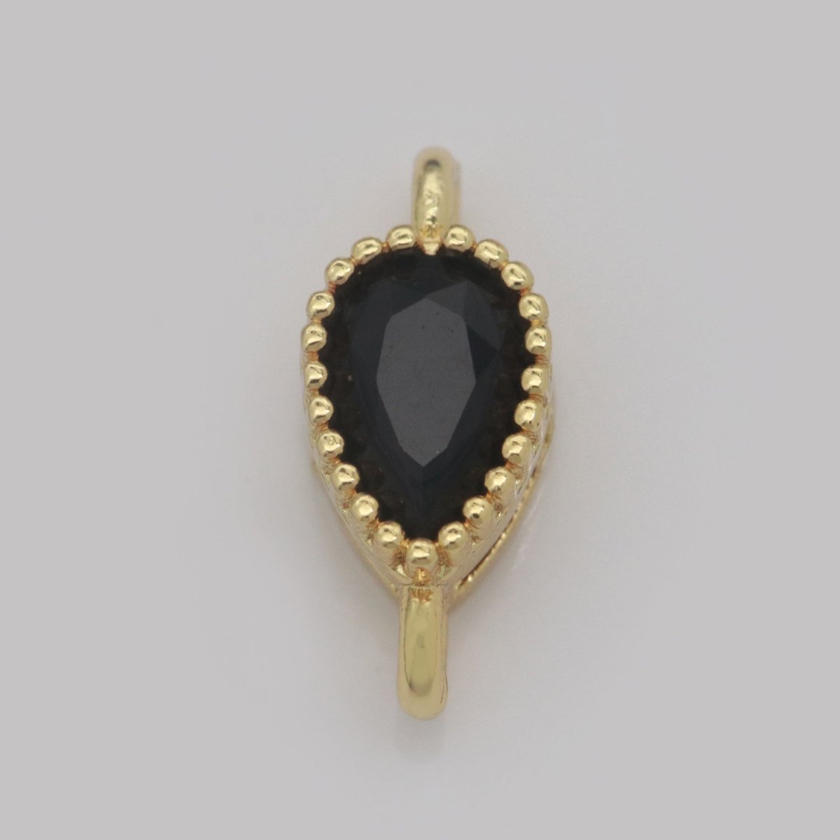 Mini Tear Drop Charm Connector Cubic Geometric Cz Colorful Link Connector for Necklace Bracelet Earring Supply N-041 - N-048 - DLUXCA