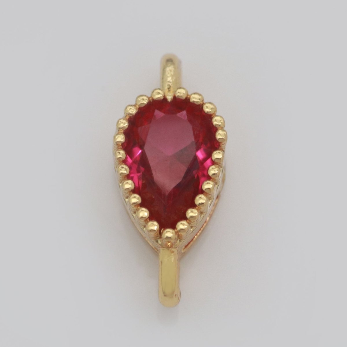 Mini Tear Drop Charm Connector Cubic Geometric Cz Colorful Link Connector for Necklace Bracelet Earring Supply N-041 - N-048 - DLUXCA