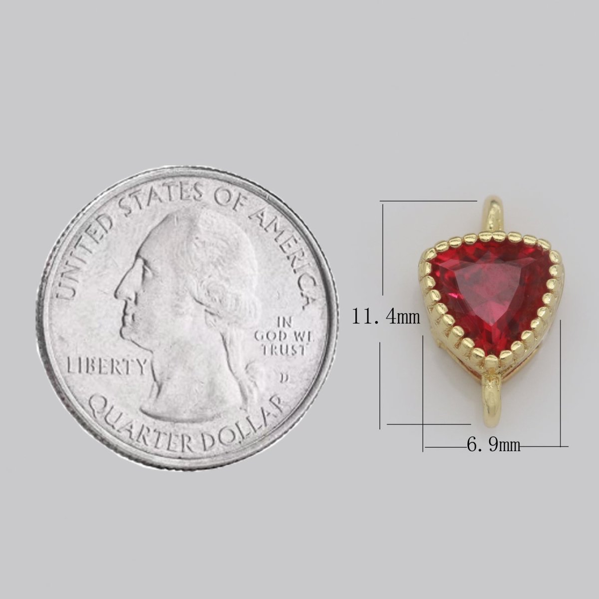 Mini Triangle Charm Connector Cubic Shield Cz Colorful Link Connector for Necklace Bracelet Earring Supply N-033 - N-040 - DLUXCA