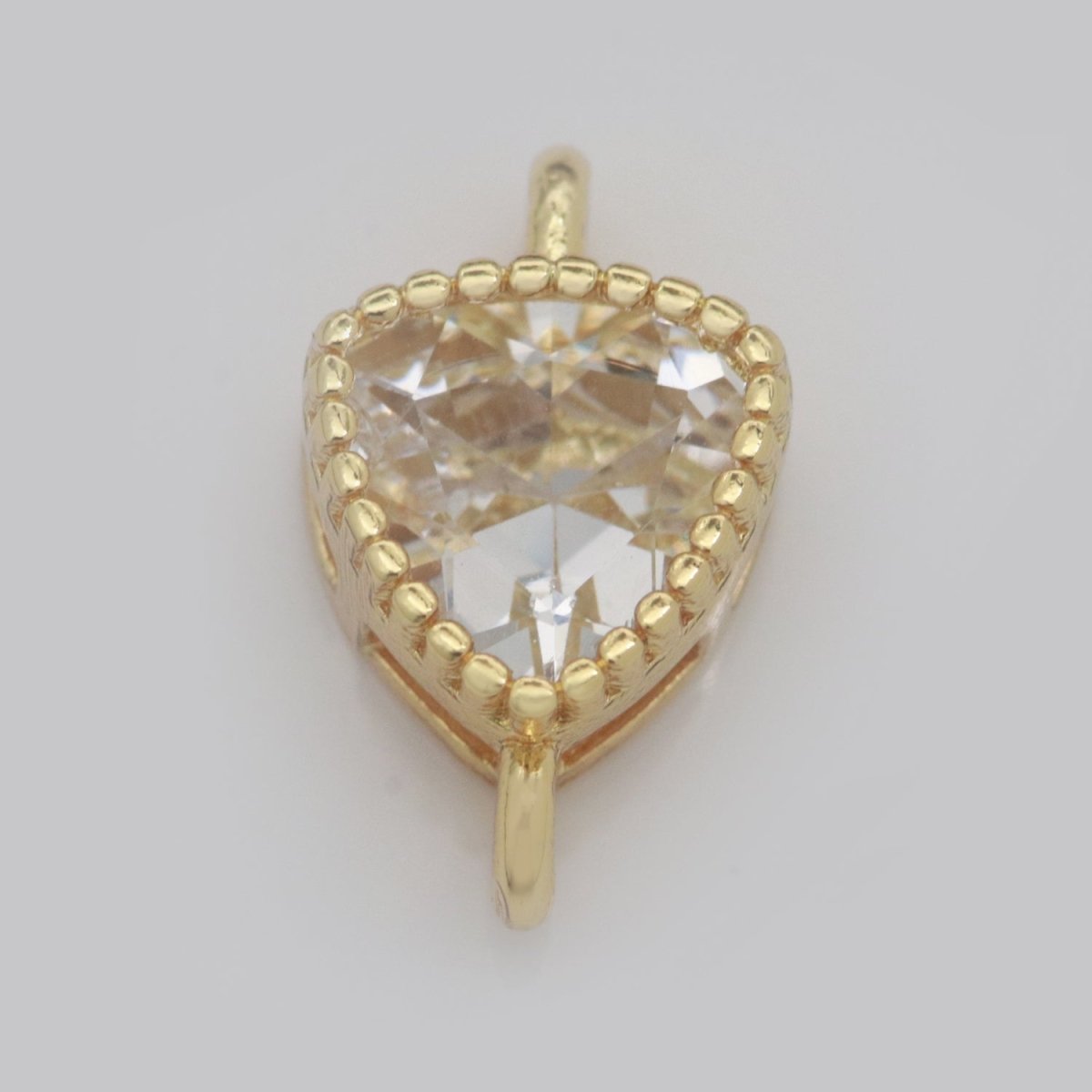 Mini Triangle Charm Connector Cubic Shield Cz Colorful Link Connector for Necklace Bracelet Earring Supply N-033 - N-040 - DLUXCA