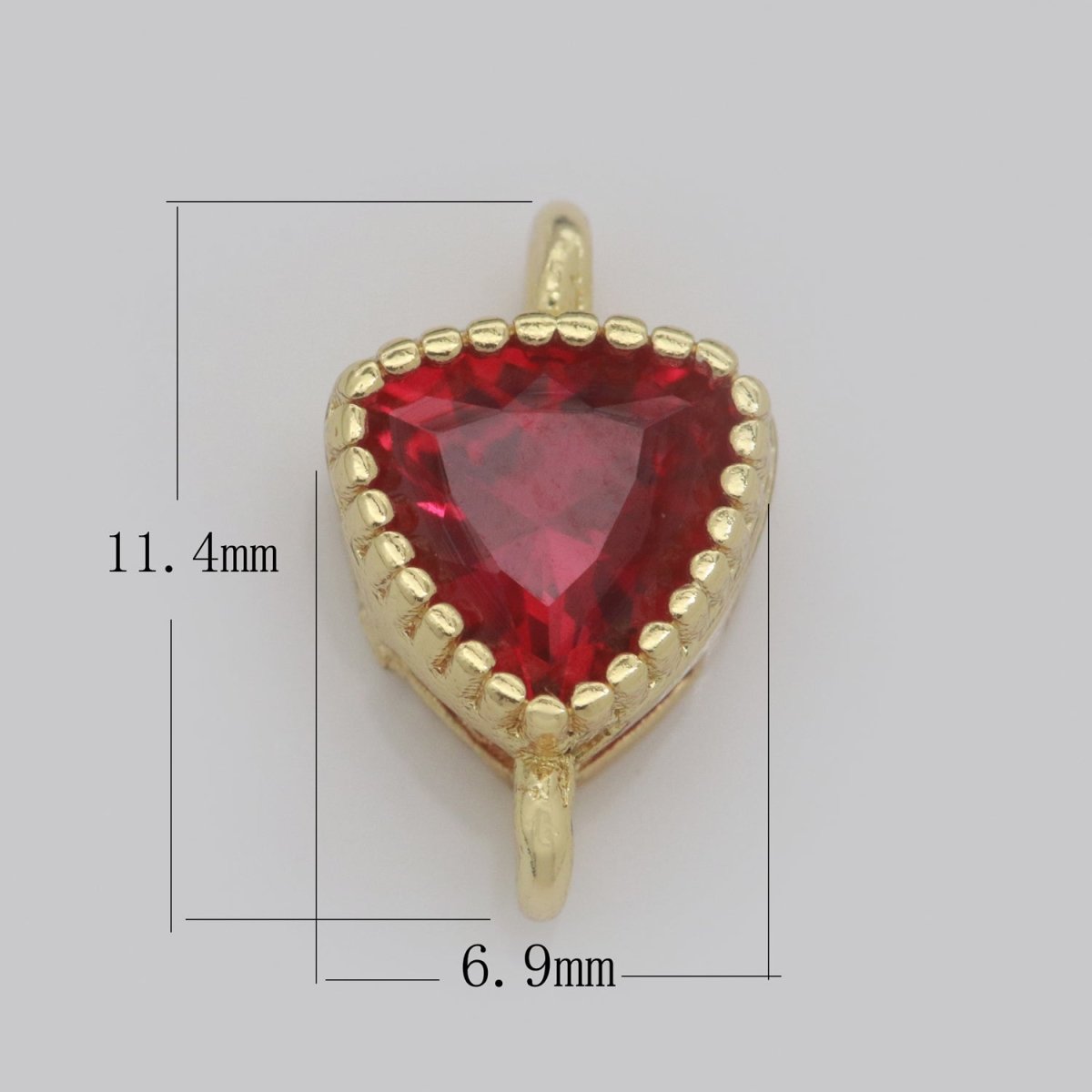 Mini Triangle Charm Connector Cubic Shield Cz Colorful Link Connector for Necklace Bracelet Earring Supply N-033 - N-040 - DLUXCA