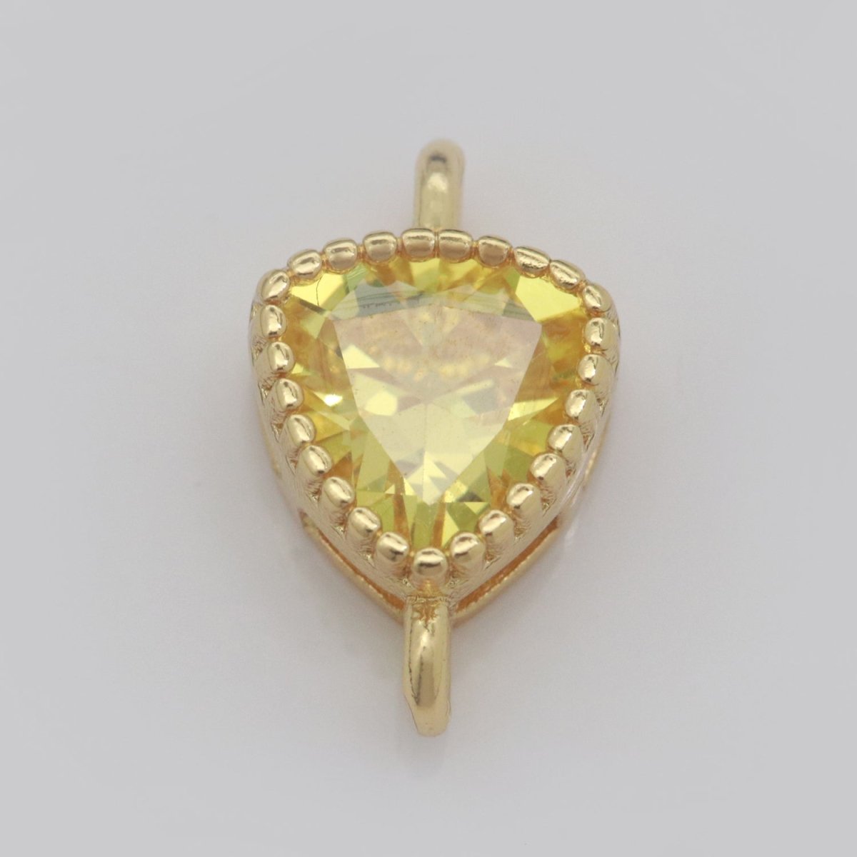 Mini Triangle Charm Connector Cubic Shield Cz Colorful Link Connector for Necklace Bracelet Earring Supply N-033 - N-040 - DLUXCA