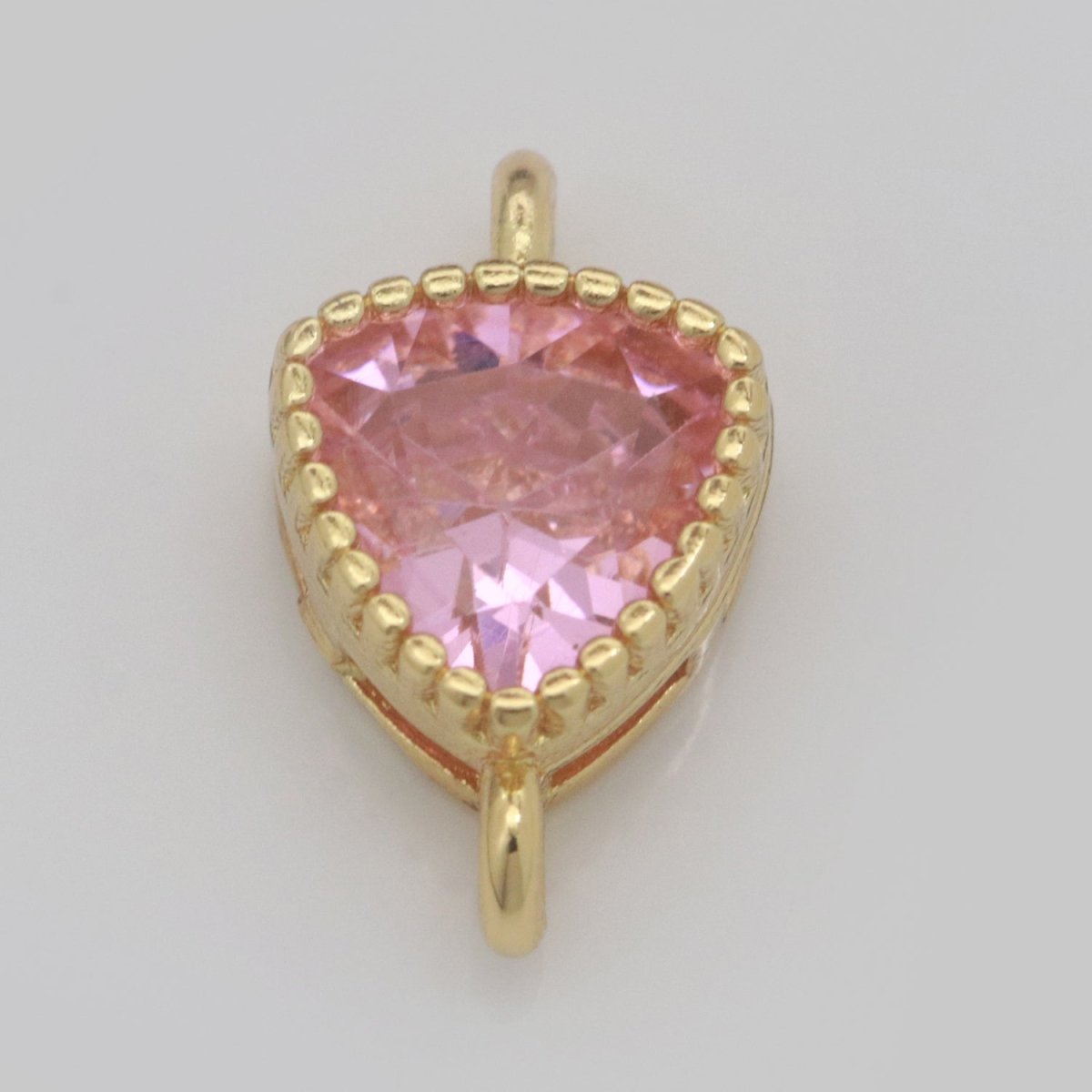 Mini Triangle Charm Connector Cubic Shield Cz Colorful Link Connector for Necklace Bracelet Earring Supply N-033 - N-040 - DLUXCA