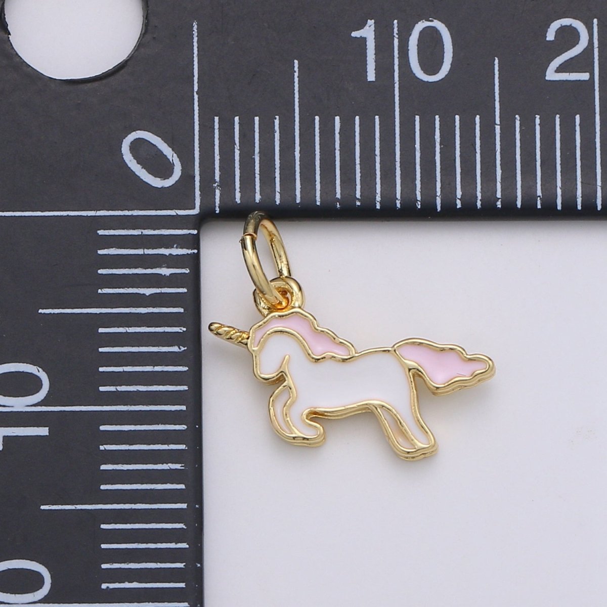 Mini Unicorn Charms, Gold Pink Cartoon Unicorn Charm Pendant, Horse Charm Kids jewelry for Necklace Bracelet Earring Supply D-764 - DLUXCA