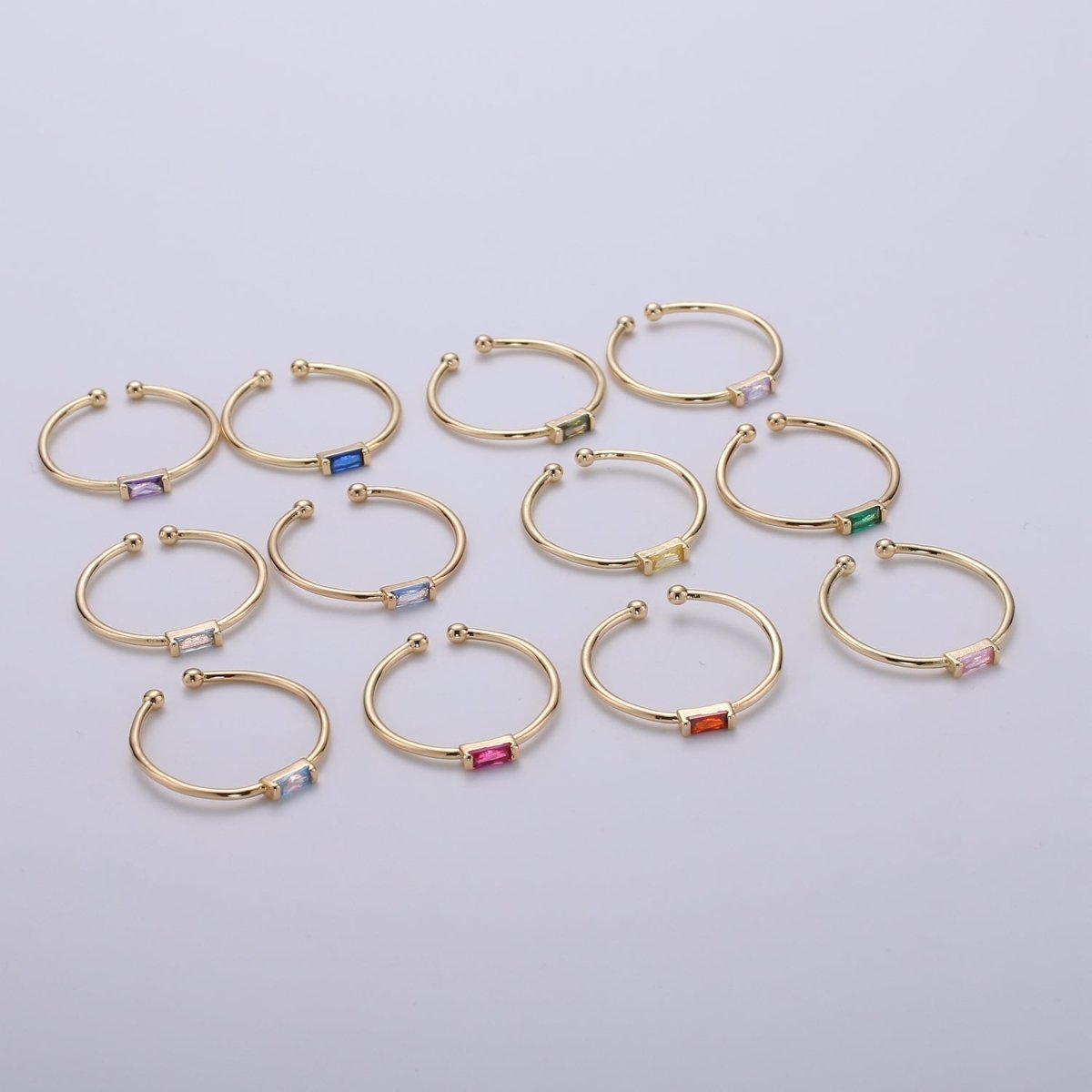 Minimalist Birthstone Ring • Cz Ring in Gold • Dainty Birthstone Ring • Stacking Ring • Valentine Gifts for Mom Wife Friend R-215 R-216 R-218 R-219 R-220 R-223 R-225 - DLUXCA