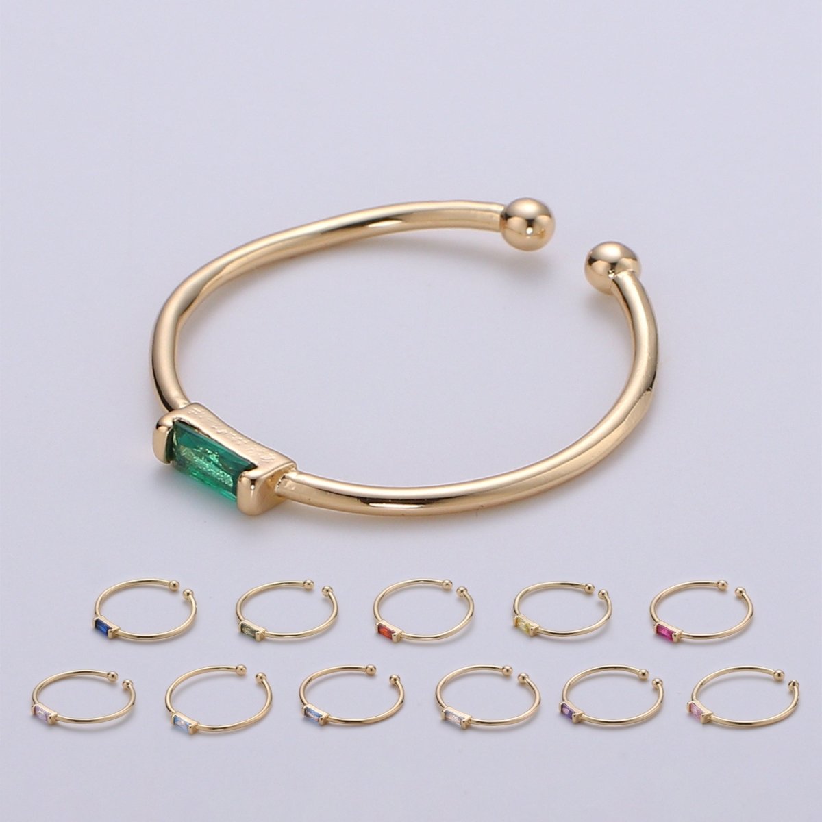 Minimalist Birthstone Ring • Cz Ring in Gold • Dainty Birthstone Ring • Stacking Ring • Valentine Gifts for Mom Wife Friend R-215 R-216 R-218 R-219 R-220 R-223 R-225 - DLUXCA