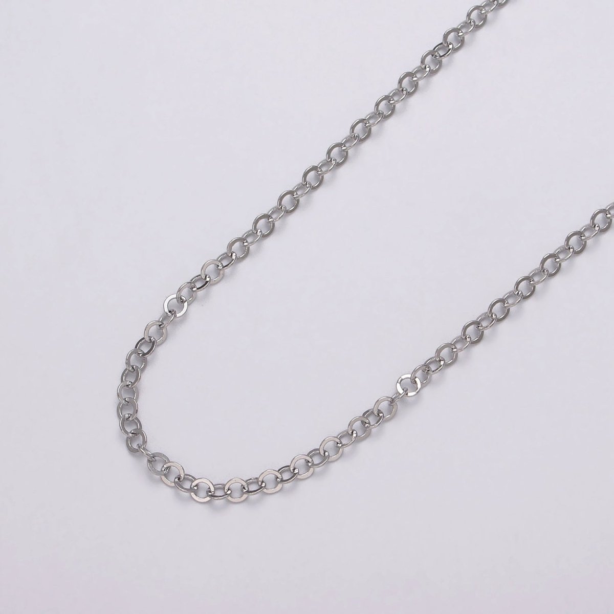 Minimalist Dainty 24K Gold Filled 3mm Round Rolo Unfinished Chain by Yard in Gold & Silver | ROLL-1046, ROLL-1087 Clearance Pricing - DLUXCA