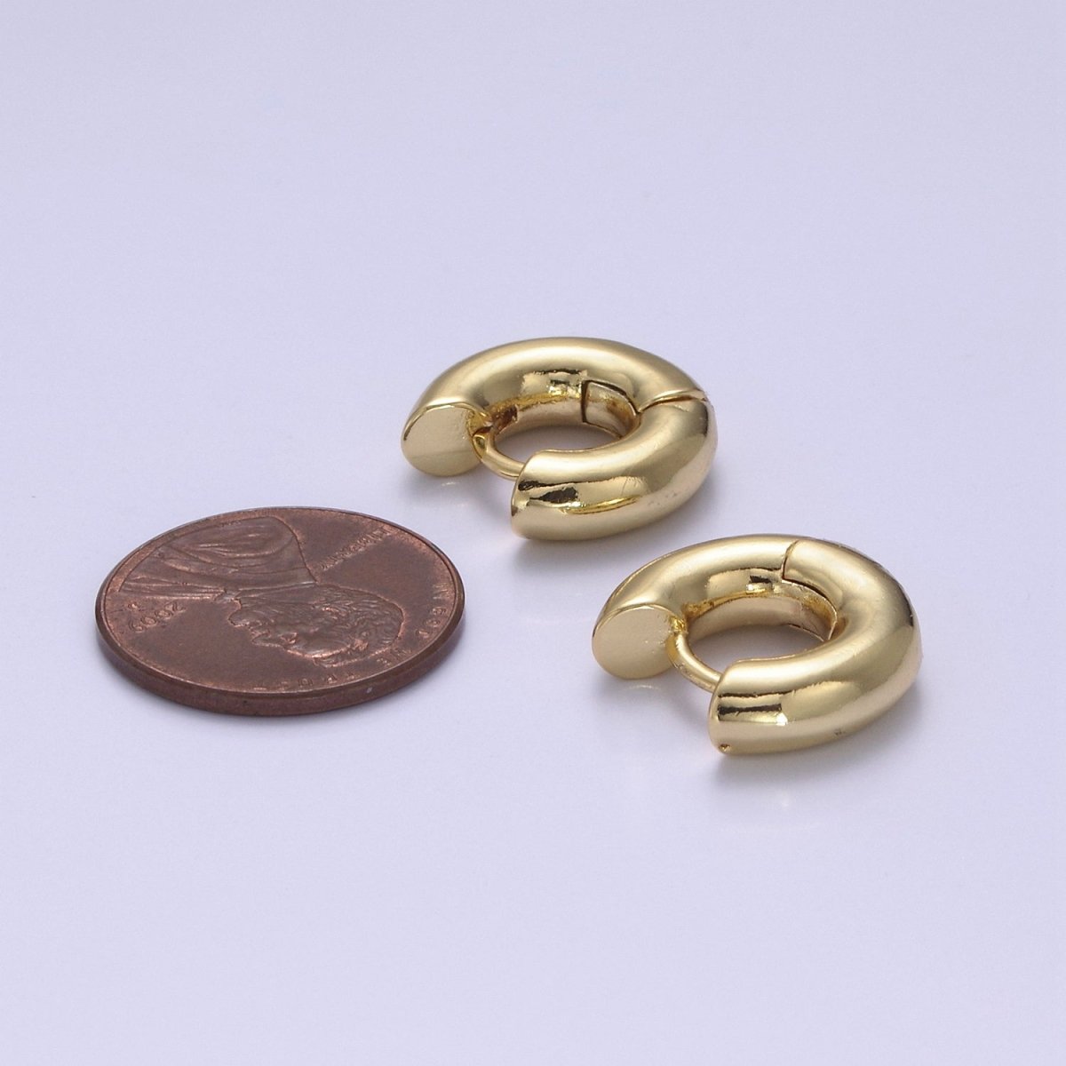 Minimalist Earring Gold Hoop Earrings • Perfect Simple Earrings For Her • Gifts for Her T-362, T-363 - DLUXCA