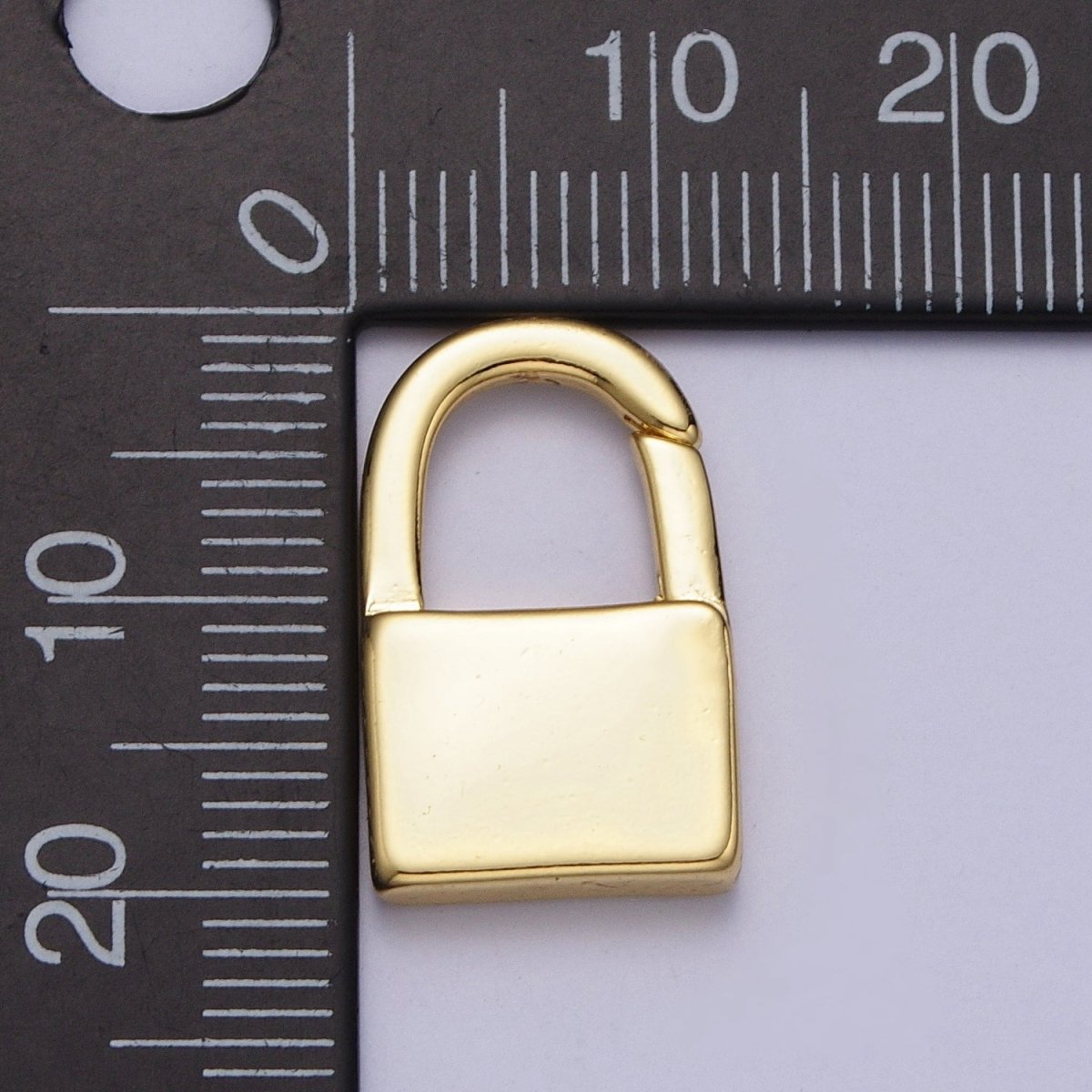 Minimalist Gold Padlock Push Spring Gate Closure Clasps Supply | Z037 - DLUXCA