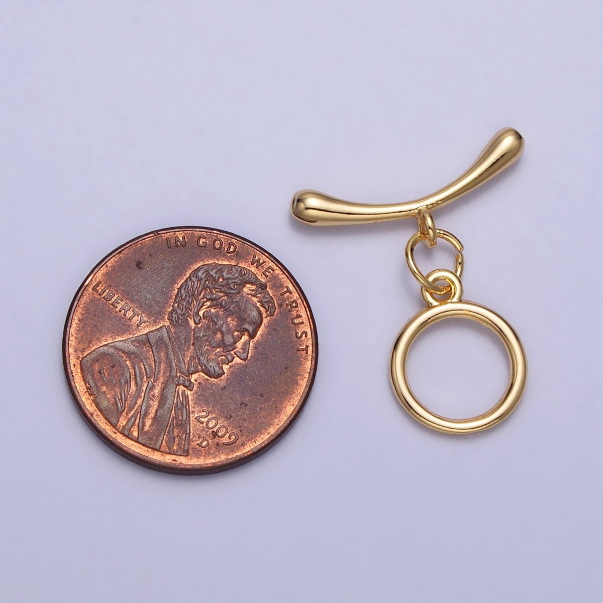 Minimalist Gold Round Curved Bar Toggle Clasps Jewelry Closure Supply | Z-068 - DLUXCA