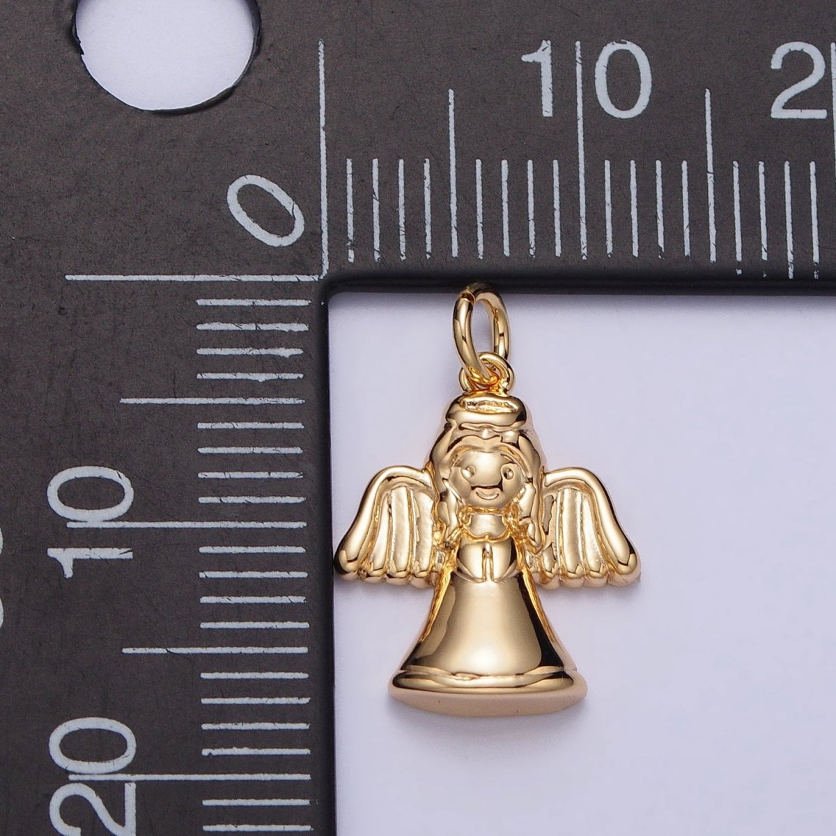 Minimalist Guardian Praying Angel Charm in Gold & Silver | AC199 AC200 - DLUXCA