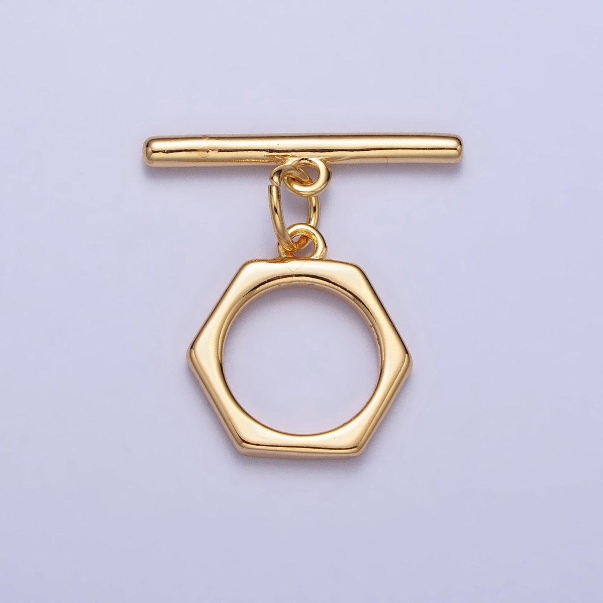 Minimalist Hexagonal Toggle Clasps Jewelry Closure Supply in Gold & Silver | Z-103 Z-104 - DLUXCA