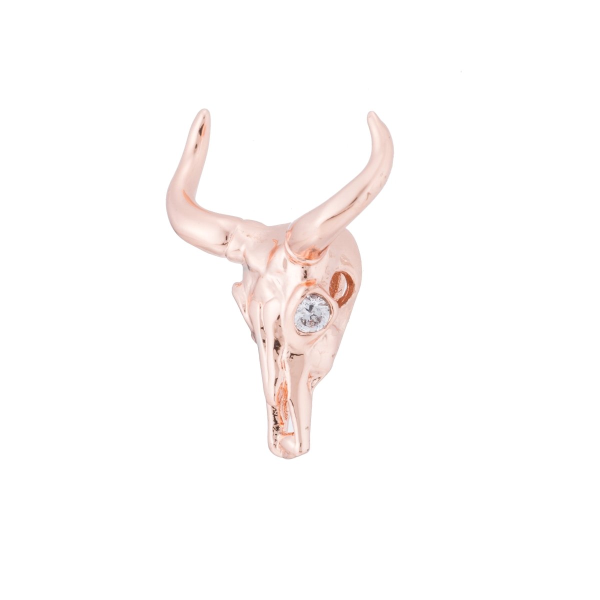 Minimalist Longhorn Bull Ox Head Texas Spacer Bead | B-060 - DLUXCA