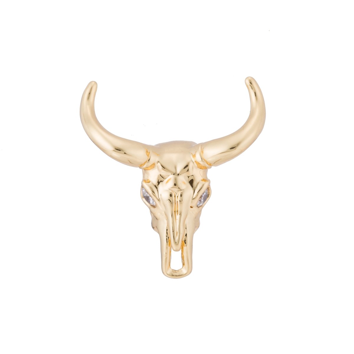 Minimalist Longhorn Bull Ox Head Texas Spacer Bead | B-060 - DLUXCA