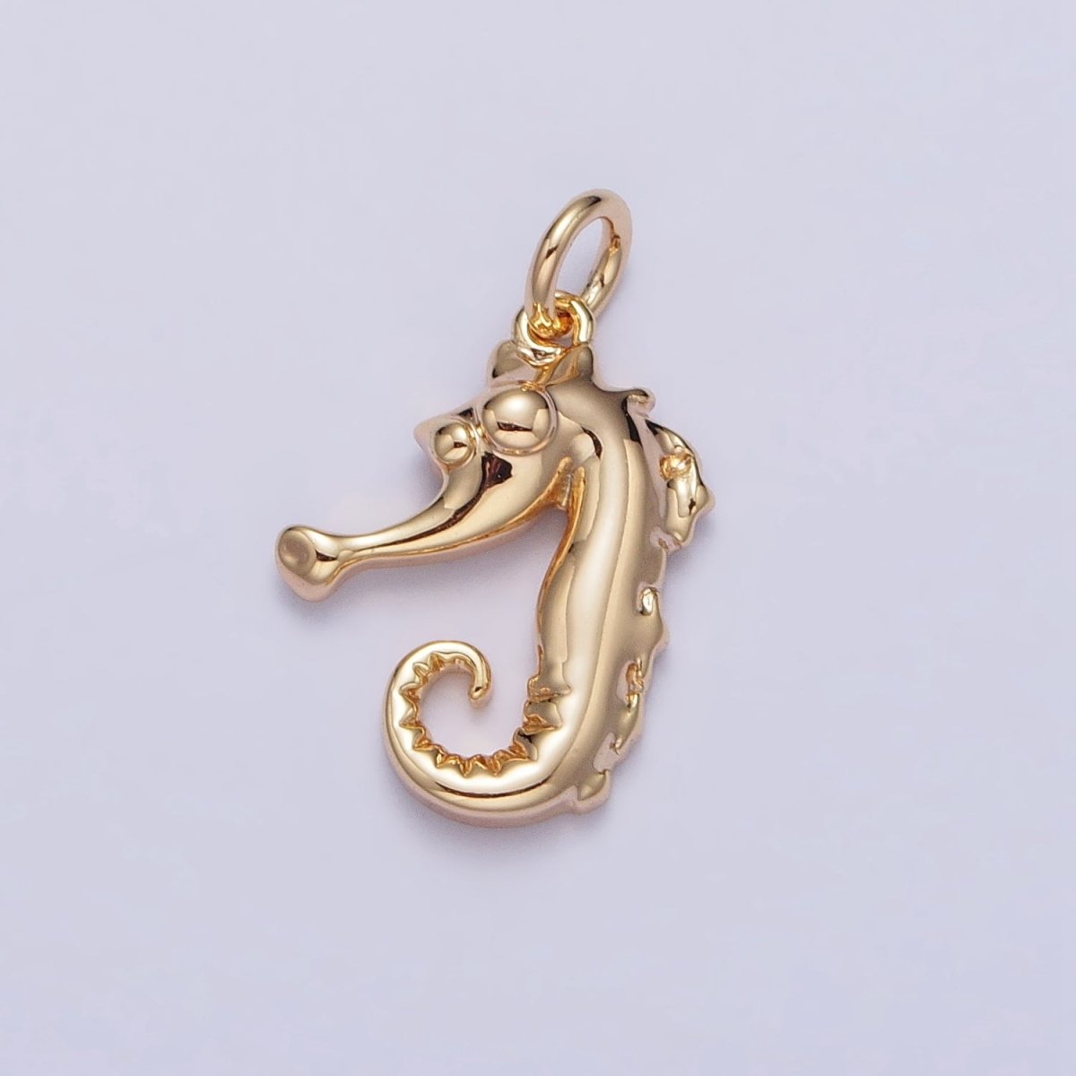 Minimalist Seahorse Ocean Wildlife Charm in Gold & Silver | AC187 AC188 - DLUXCA