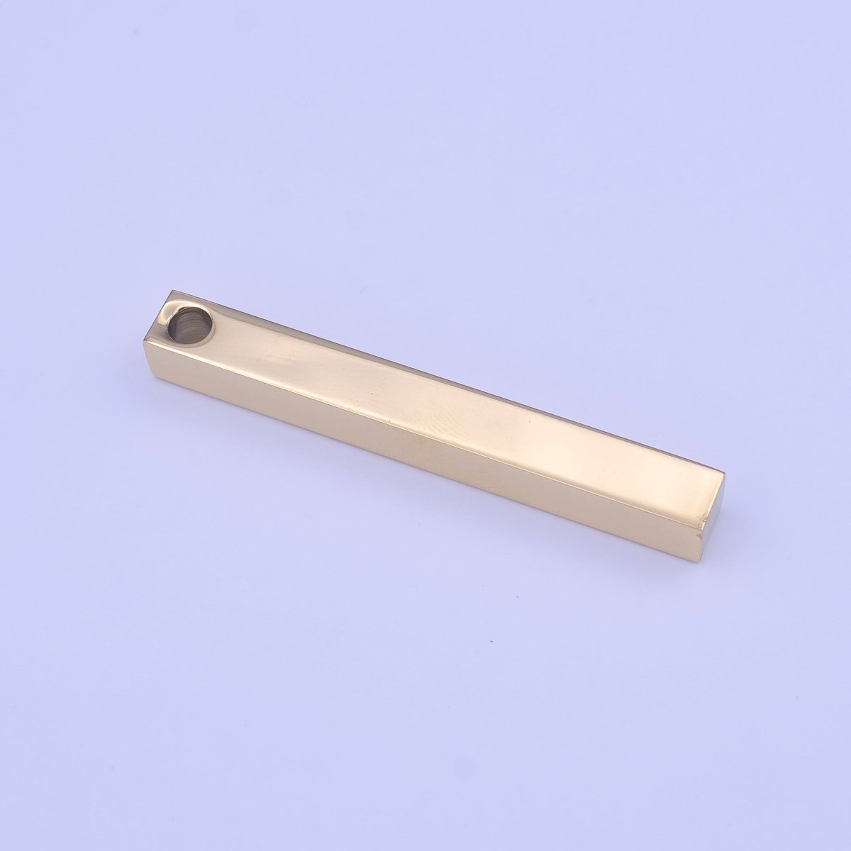 Minimalist Stainless Steel 50mm Tag Bar Pendant in Silver, Black, Gold J-017 J-048 X-669 - DLUXCA