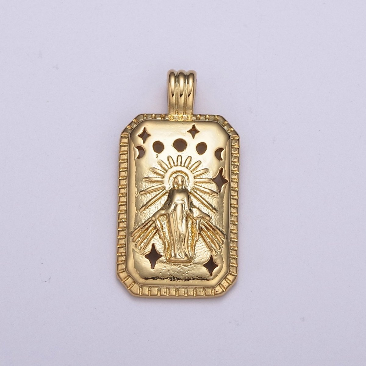 Miraculous Lady Medallion Pendant Tag Tile Virgin Mary Religious Charm N-519 - DLUXCA