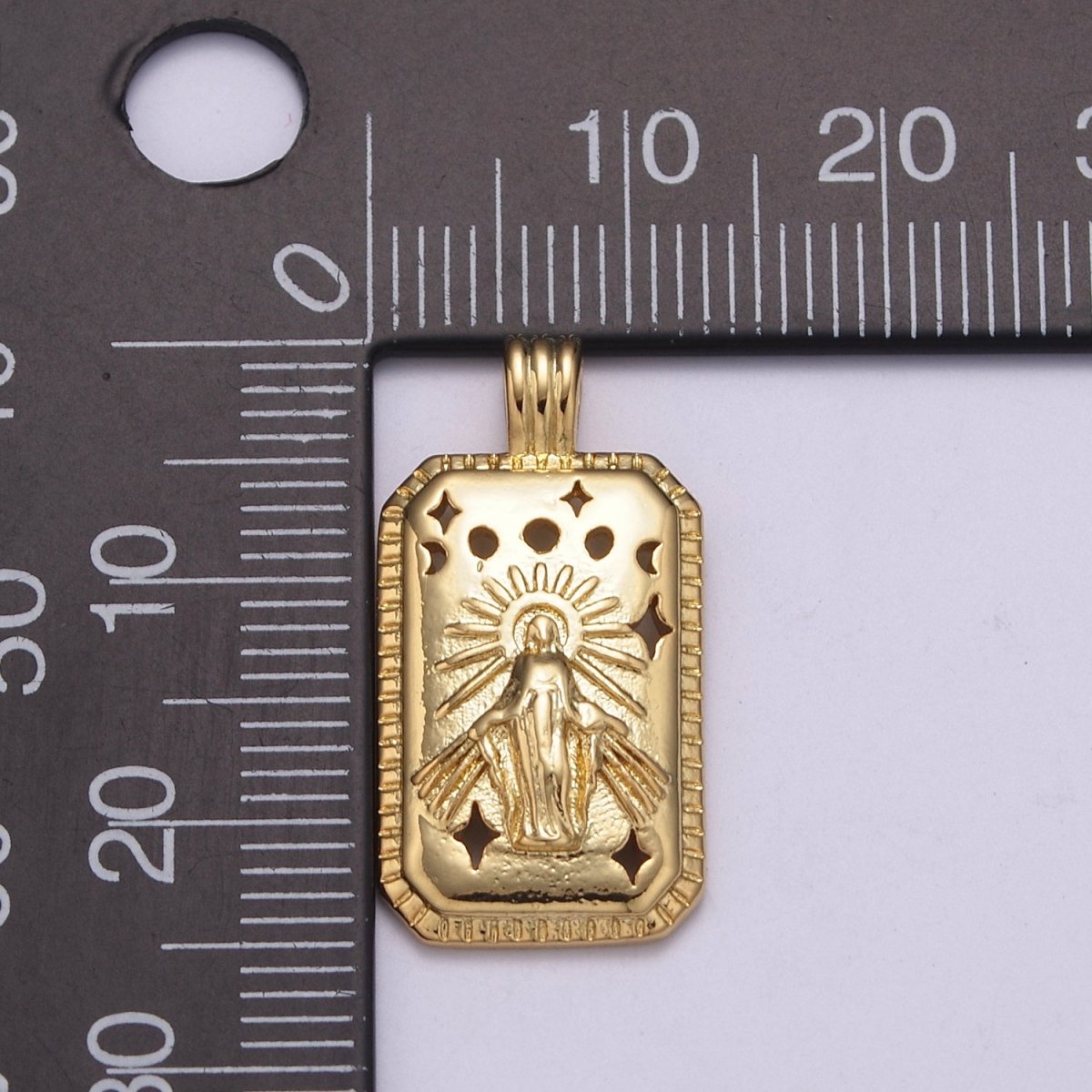 Miraculous Lady Medallion Pendant Tag Tile Virgin Mary Religious Charm N-519 - DLUXCA